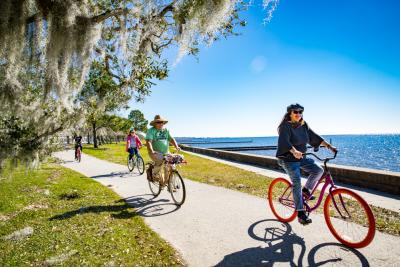 Biking the Mandeville Lakefront