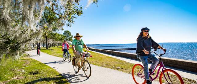 Biking the Mandeville Lakefront