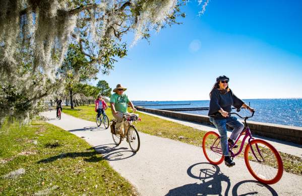 Biking the Mandeville Lakefront