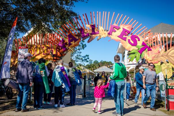 Festival-goers arriving at the gates of Abita Fall Fest in Abita Springs.