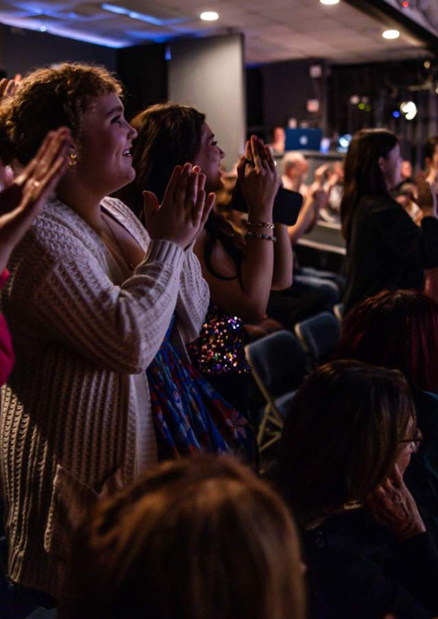 Audience clapping at 30xNinety Theatre