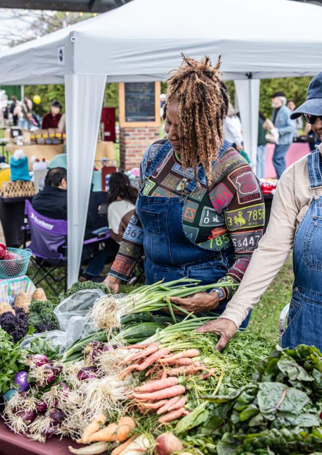 Shopping at Mandeville Farmers Market