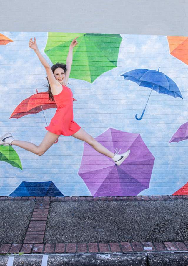 Umbrella Alley Mural in Slidell