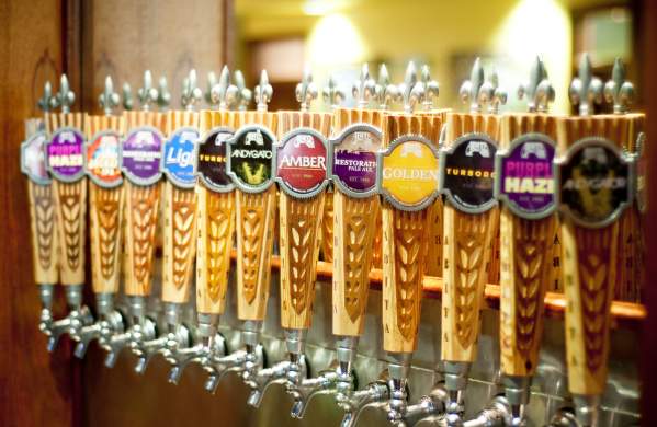 Abita tap handles at Abita Brewery