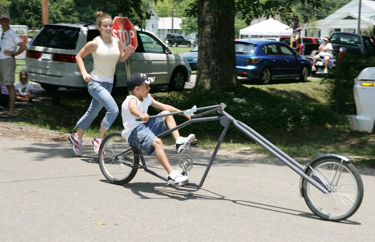 Child Riding Low Rider Bike at Louisiana Bicycle Festival