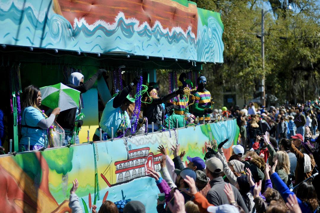 Carnival in Covington on the parade route