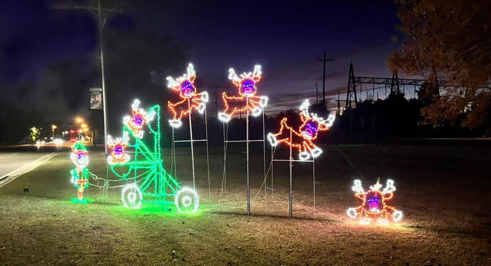 Christmas on Front Street holiday light displays in Olde Towne Slidell