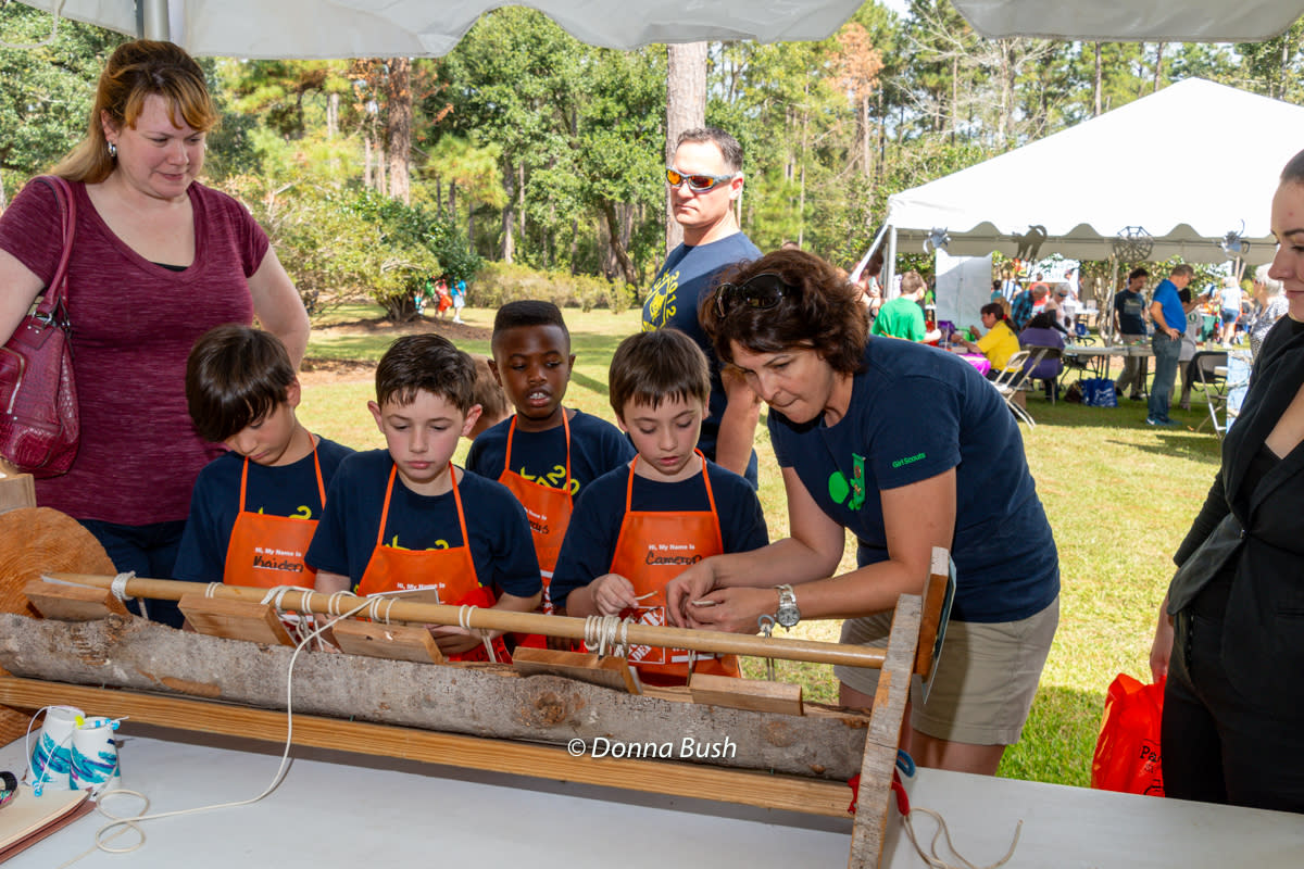 Learning nature related crafts at Wild Things at the Southeast Louisiana Wildlife Refuges Complex in Lacombe.