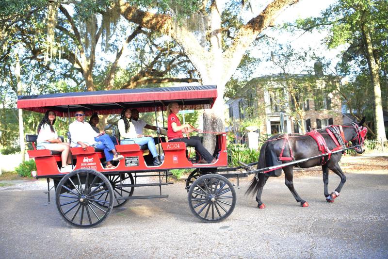 Royal Carriages gives mule-drawn carriage tours of historic Covington.