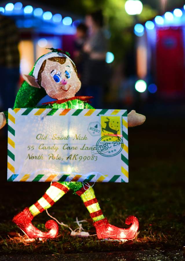 Christmas under the Stars in Griffith Park - Santa's mail elf