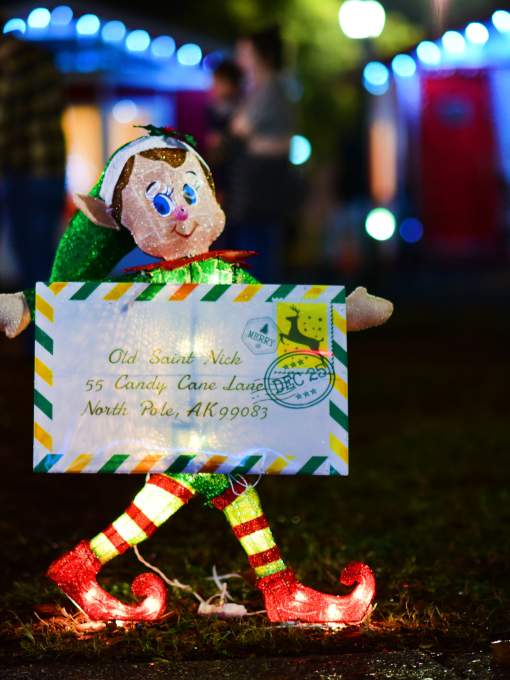 Christmas under the Stars in Griffith Park - Santa's mail elf