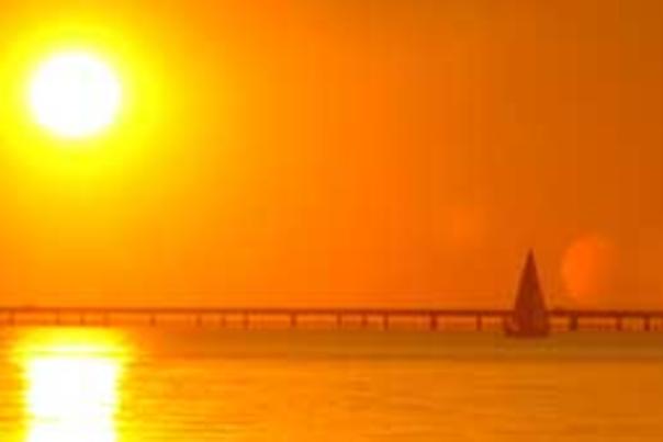 Sunset over Lake Pontchartrain