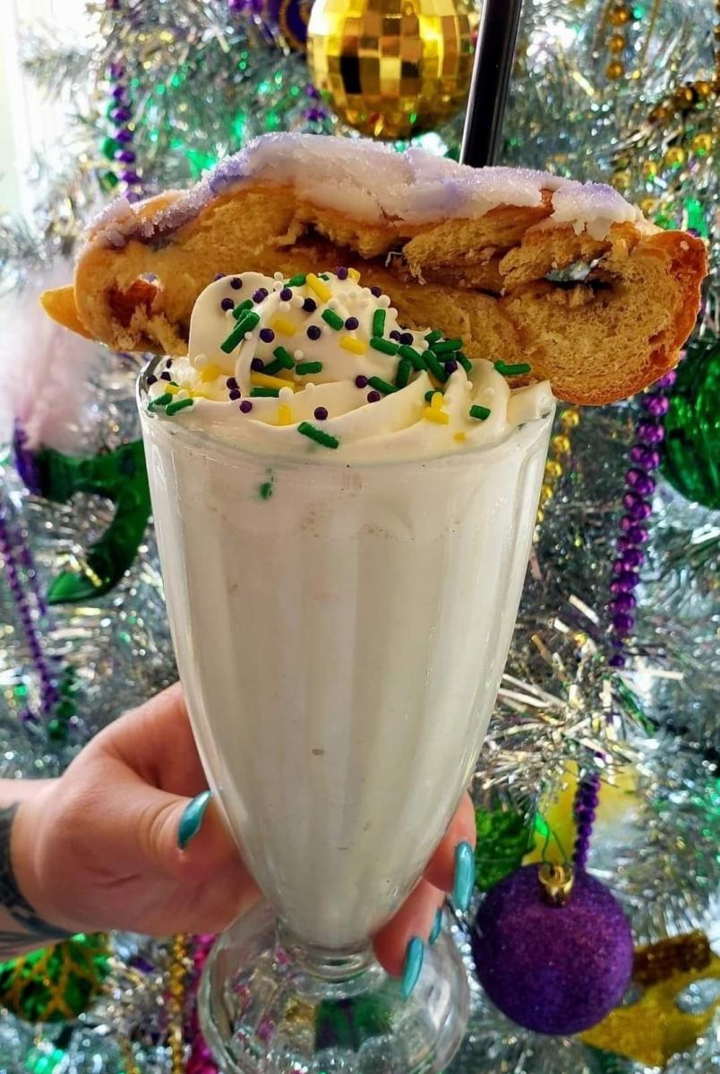 King cake shake from Old Town Slidell Soda Shop in Slidell.