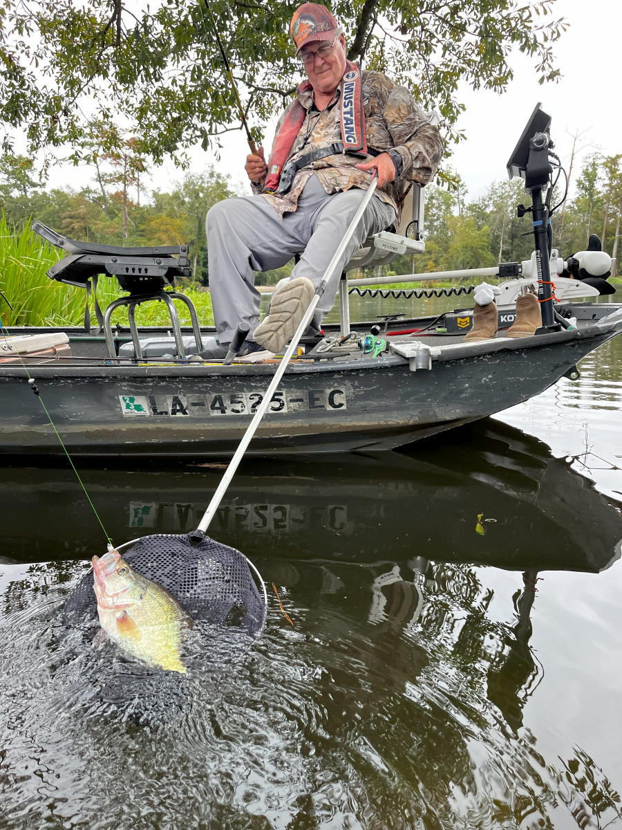 Ray Miller fishing for sac-a-lait on the Tchefuncte River