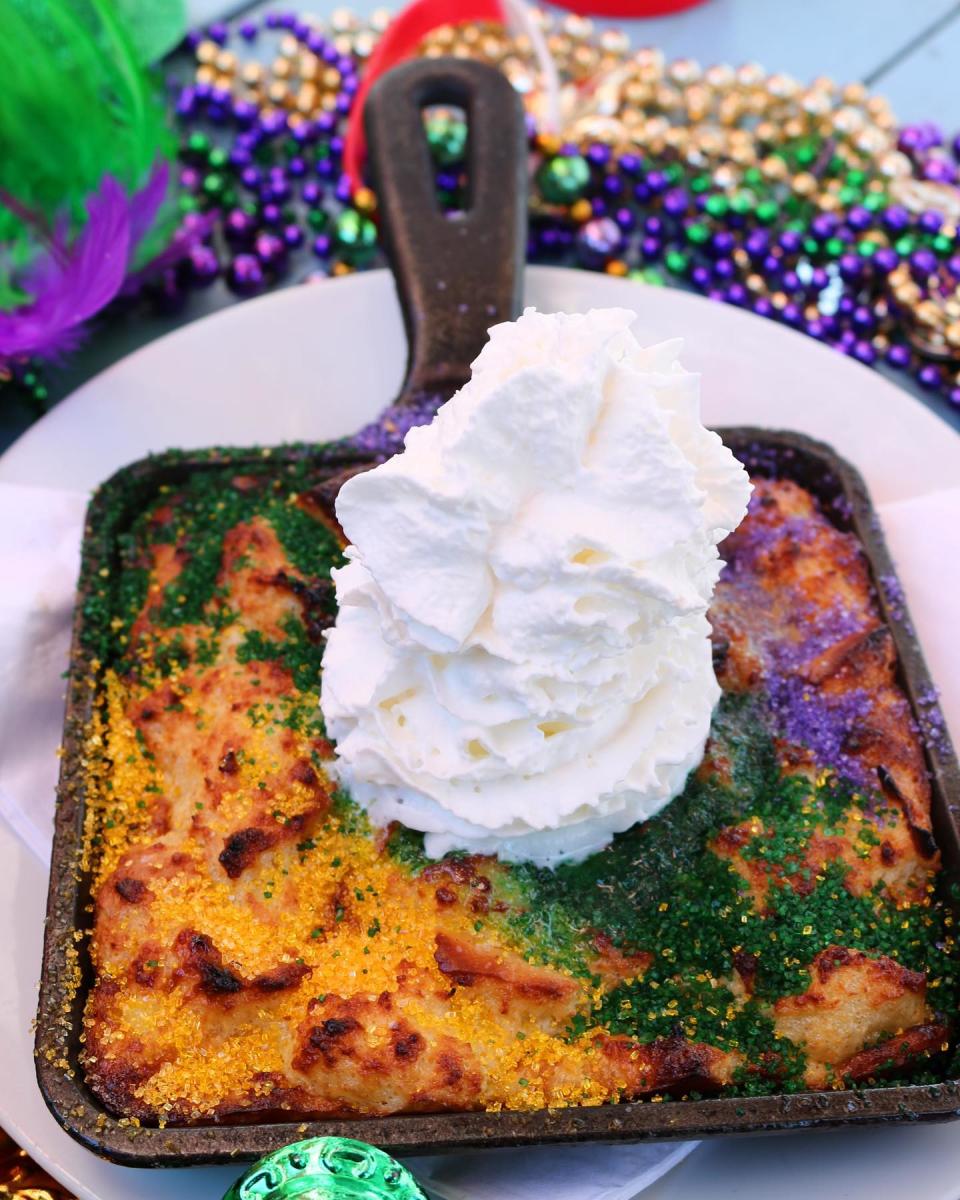 King Cake Bread Pudding at Reginelli's in Mandeville