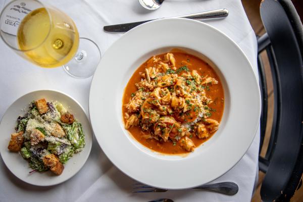 Cafe Lynn Shrimp and Crab Stew with Side Salad