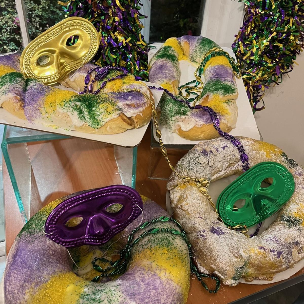 King cakes by Zoe's Bakery in Covington.