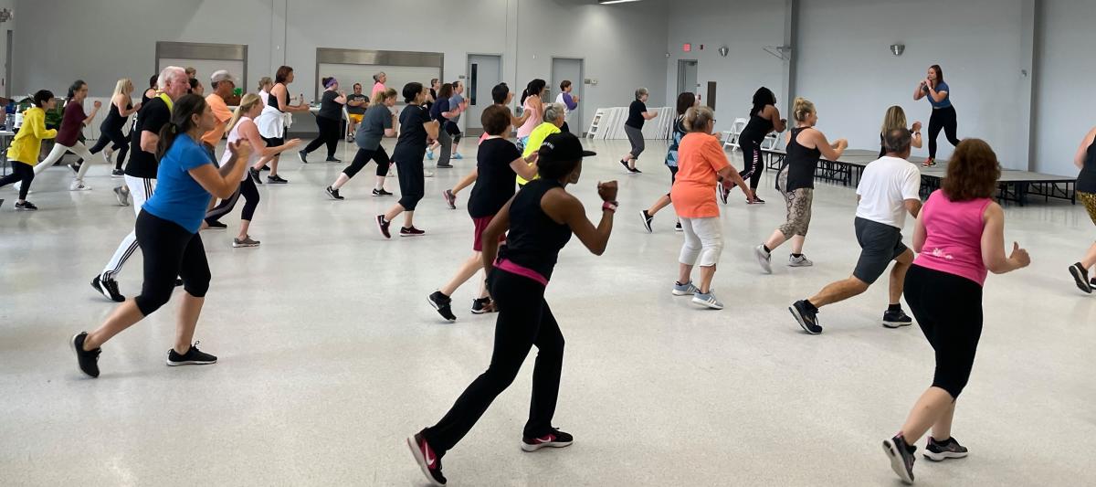 Covington Mayor Mark Johnson leads Zumba with the Mayor each month.